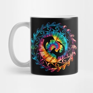 Hammerhead Shark Dolphin Rainbow Tie Dye Mug